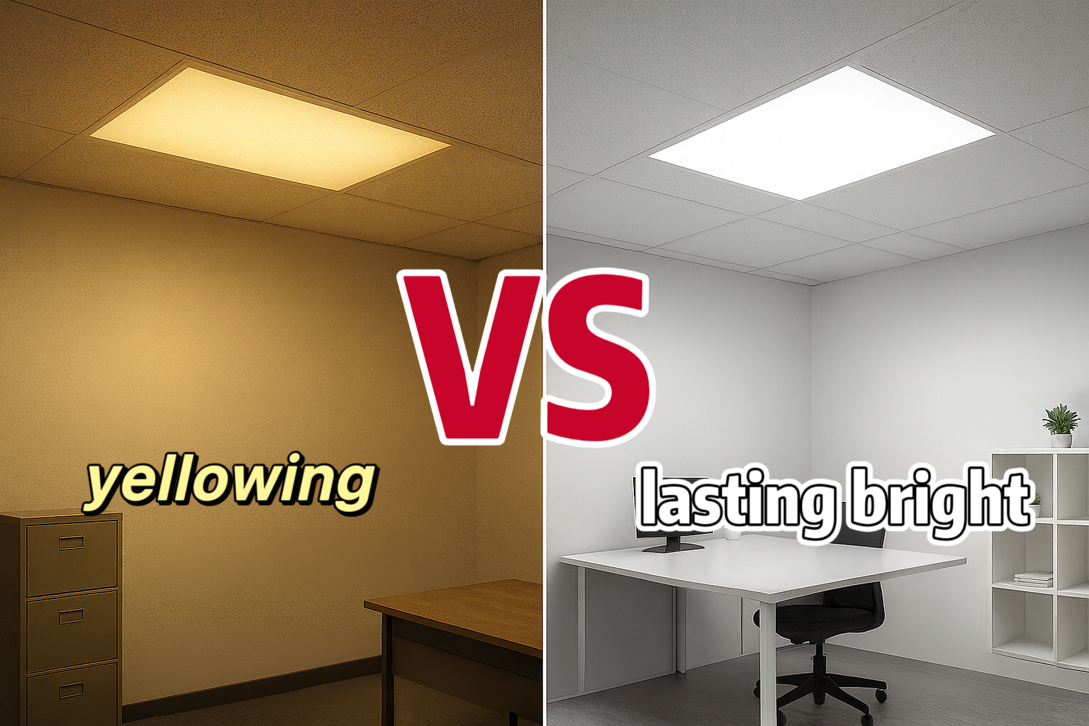 anti-yellow led panel light