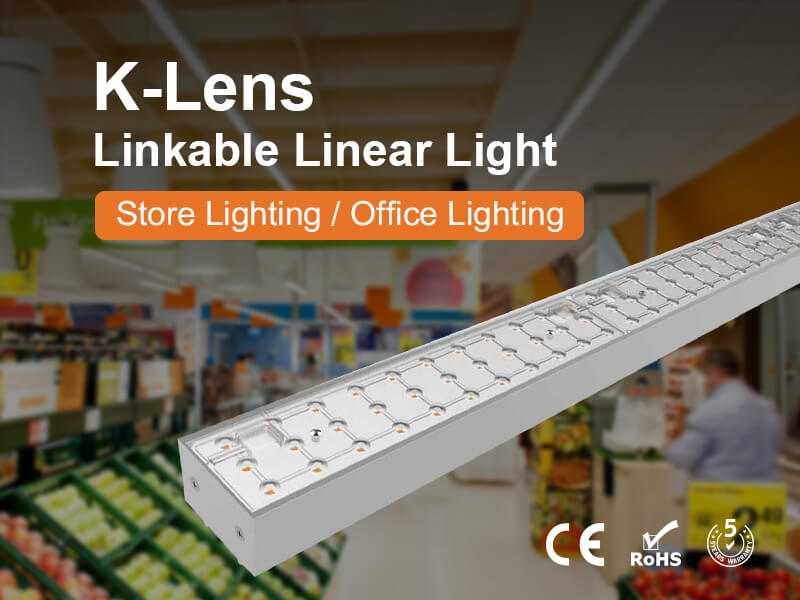 linkable linear light store lighting, office lighting